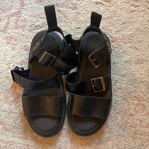 Dr. Marten Gryphon Brando Leather Gladiator Sandals